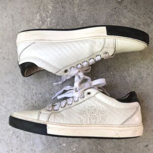 Roberto Cavalli leather embossed sneakers